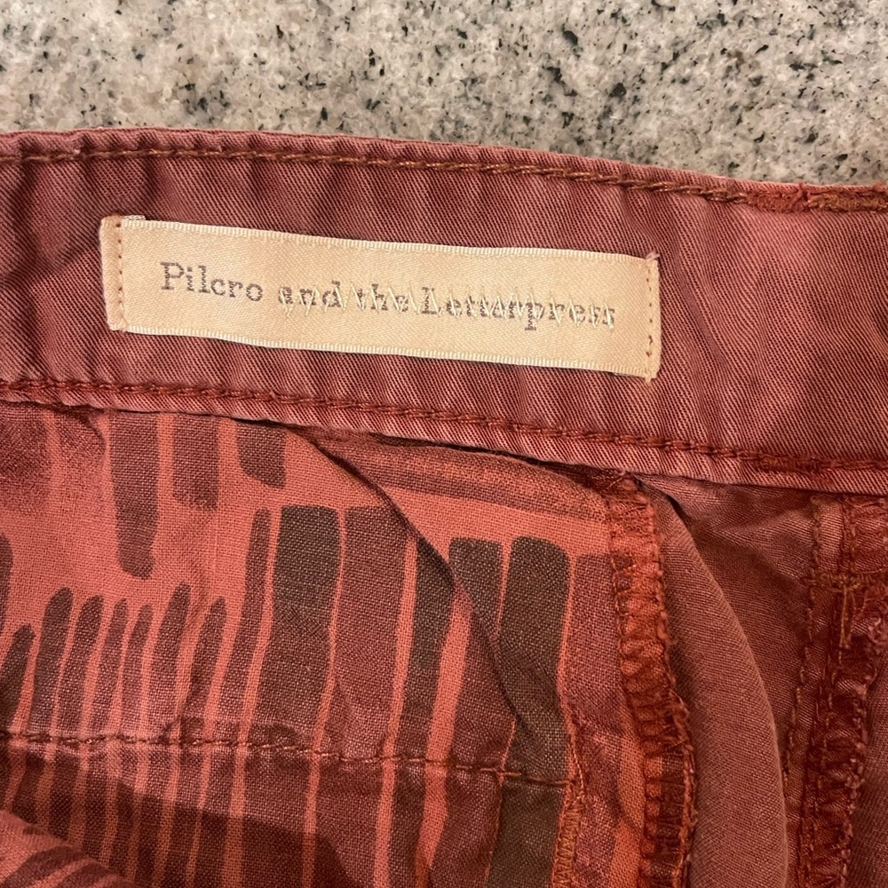 Pilcro and the Letterpress Rust Straight Leg Pants 100% Lyocell - Picture 3 of 4